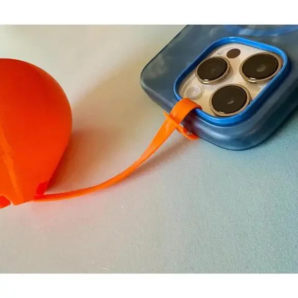 Bright Orange Floating Strap Buoy 3D Printed | Keys Phones Boat Beach Accessory - Picture 8 of 9